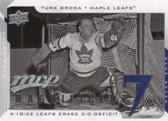 2008-09 Upper Deck MVP Magnificent 7 Turk Broda #M7-TB Toronto Maple Leafs